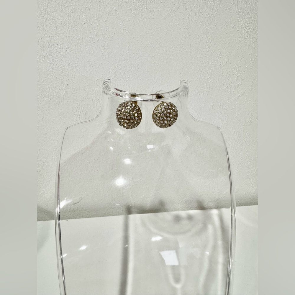 Rounded Crystal Earrings